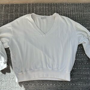 Chaser Soft White v neck Sweatshirt purchased at Von Maur sz m